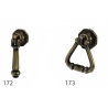 Puxador rústico, espelho octogonal c/pingente Sofima 172, zamak bronze, A.57 x L.21 mm