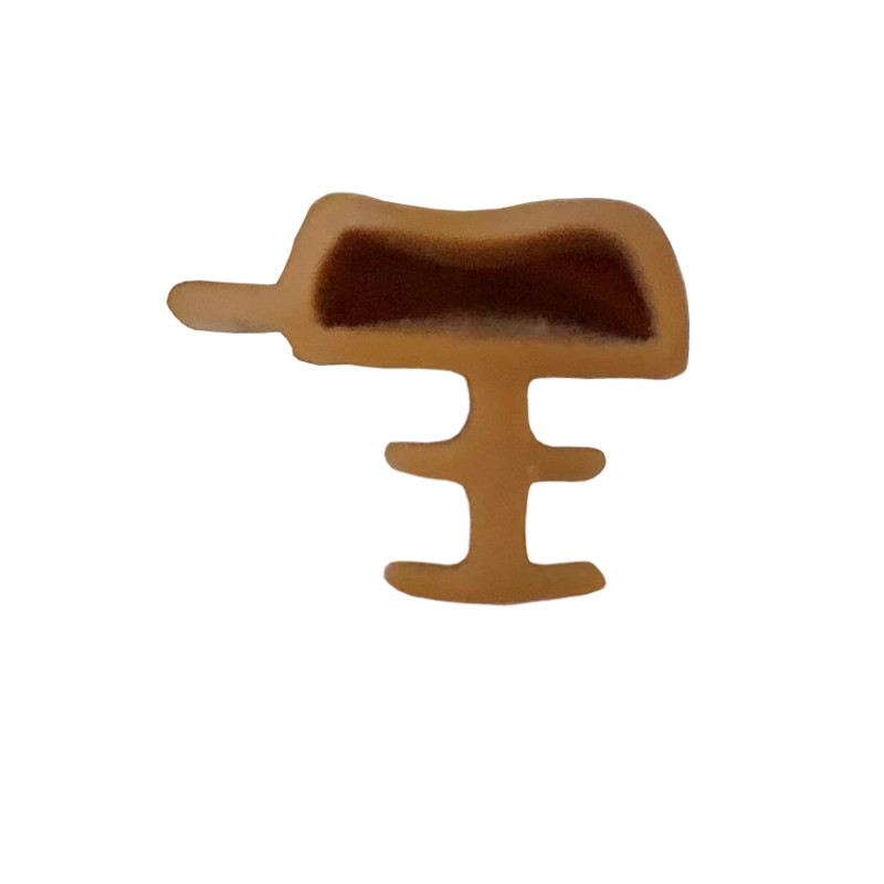 Perfil vedante/batente 425F p/portas de madeira, plástico carvalho, A.8 x L.11 mm
