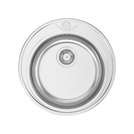Lava louça RODI PIO REDONDO, uma pia sem escorredor, inox não polido, encastrar, Ø.510, MOD.600 mm