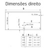 Conjunto 2 cestos direito para estrutura VAUTH-SAGEL CORNERSTONE MAXX, base branca, rail cromado, PORTA.600, MOD.1000 mm