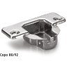 Dobradiça reta com clic DANCO F50081P44, braço em aço niquelado, copo Ø.35 furação 48 buchas 10 mm, abertura 110º