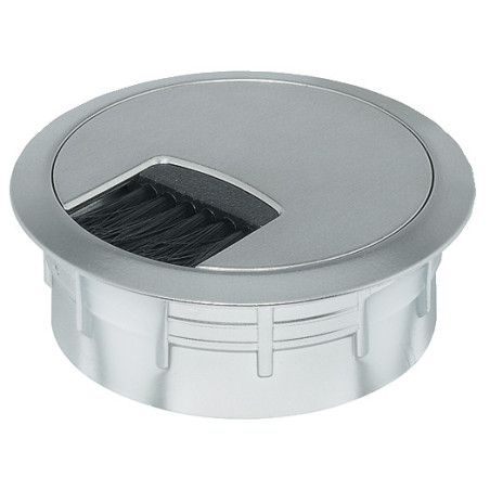 Passa cabos/fios com escova flexível HAFELE 631.35.013, plástico inox, A.23 x Ø.60 mm