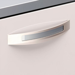 Puxador atual, asa ponte SCH 815.192.58, zamak níquel satinado, 2 furos distância 192, L.32 x A.38 x C.256 mm (cor dá p/mudar)