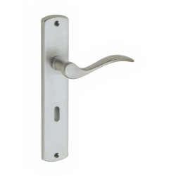 Puxador espelho alto rectangular c/manete curva Sofima 812, latão bronze, P.60 x L.41/111 x A.218 mm