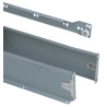 Corrediça com lenço metálico de gaveta EMBAY 400/120, self close, cinza, C.400 x A.120 mm