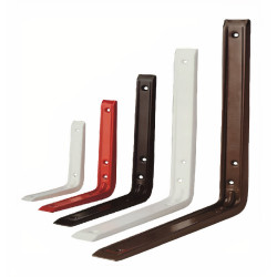 Suporte de prateleira cantoneira 39/4, ferro branco, 250 x 300 mm