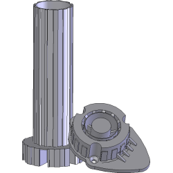 Pé para cozinha com afinação Artimol P11, plástico PP polipropileno preto, base oval sem bucha, A.80 mm