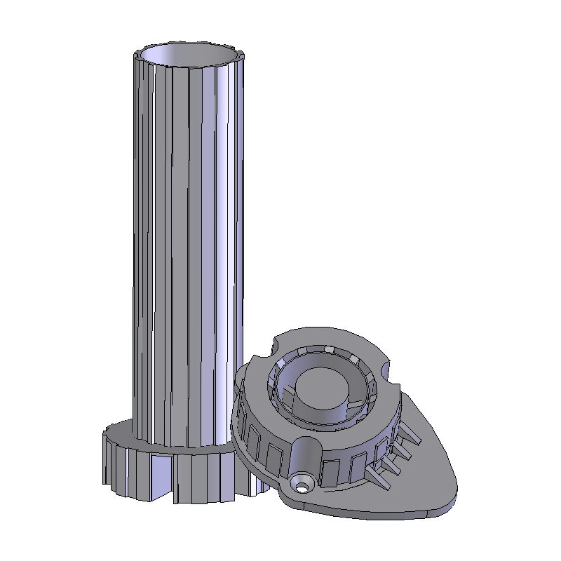 Pé para cozinha com afinação Artimol P11, plástico PP polipropileno preto, base oval sem bucha, A.80 mm