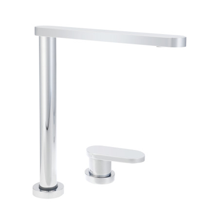 Misturadora/torneira RODI BOX QS 3000, monocomando de bica giratória retrátil separada, cromada, corpo Ø.45, A.máx.264/mín.44 mm