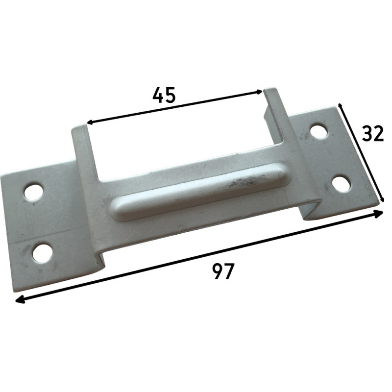 Tranqueiro simples para travessas de cama Artimol cinza com 45 mm