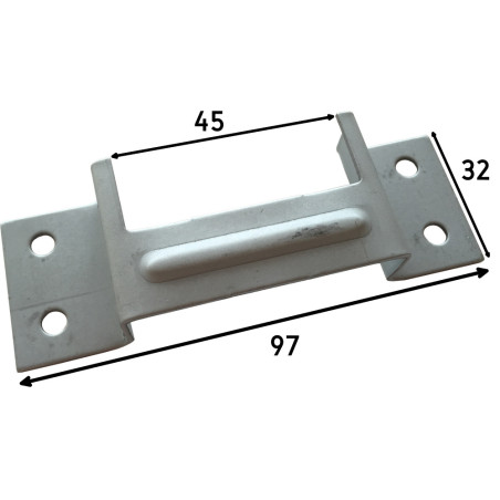 Tranqueiro simples para travessas de cama Artimol cinza com 45 mm