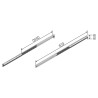 Corrediça de mesa extensível Pottker L36-1100, suporta 90 kg, A.50, C.1100 + abertura de 650 mm