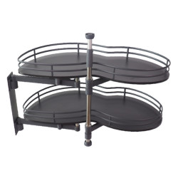 Canto mágico giratório H4210 direito com amortecedor, cromado, com prumo, P.495 x L.865 x A.595-740, MOD.900 mm