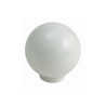 Puxador clássico, bola F1007 T-500, plástico ABS branco, 1 furo, Ø.25/24 x A.25 mm