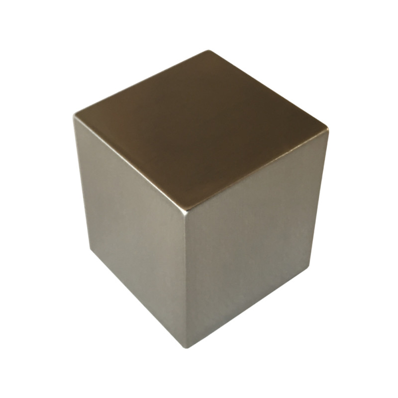 Puxador atual, quadrado SM 274, zamak níquel escovado, 1 furo, L.20 x A.23 mm