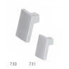 Puxador atual, pingente rectangular Sofima 731, zamak bronze, 1 furo, L.18 x A.17 x C.24 mm