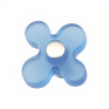Puxador criança, flor Nesu 608AZ, resina plástica azul/metal cromado mate, L.43 x P.38 x A.26 mm