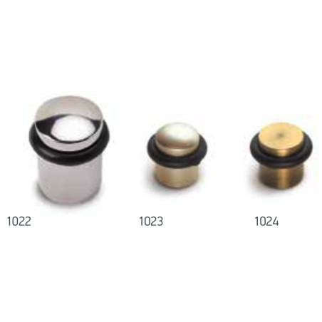 Batente para porta de interior Sofima 1023, zamak cromado mate, Ø.19 x A.24 mm