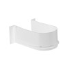 Salva sifão em U JUYPAL 58006, plástico branco, abertura 150, R.75, A.86 x C.245 mm