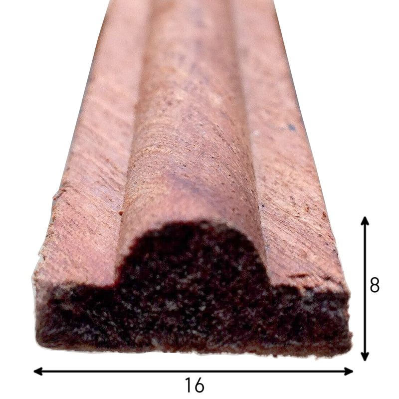 Bite Artimol simples, madeira de pinho, A.8 x L.16 mm