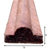 Bite Artimol simples, madeira de pinho, A.8 x L.16 mm