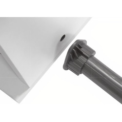 Kit/módulo inferior para canto L Alvic, melamina branca, aglomerado estrutura 16 costa 8, A.700 x P.580 x 1030 x 1030 mm