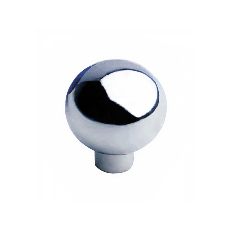 Puxador bola SM 296, zamak cromado mate, 1 furo, Ø.23 x A.28 mm