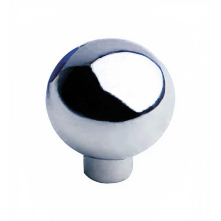 Puxador bola SM 296, zamak cromado mate, 1 furo, Ø.23 x A.28 mm