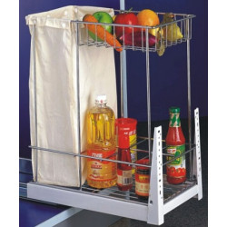 Carro multiusos EPT420 sem amortecedor, ferro cromado, L.369 x C.475 x A.520, MOD.420 mm