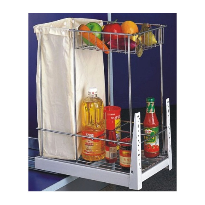 Carro multiusos EPT420 sem amortecedor, ferro cromado, L.369 x C.475 x A.520, MOD.420 mm