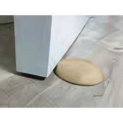 Batente autocolante para porta de interior Nesu 720BL, plástico ABS branco, Ø.60 x A.13 mm
