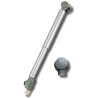 Compasso de elevação a gás c/amortecedor protegido, alumínio, comprimento 245 mm, força 120 N/12,24 kg