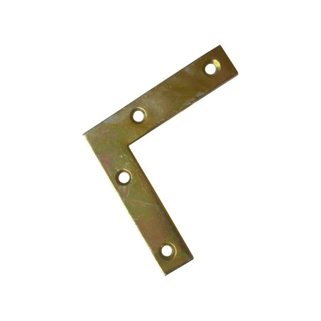 Esquadro p/móveis/mobiliário 18C, ferro zincado amarelo, L.13 x 64 x 64 x E.2 mm