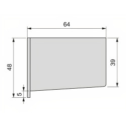 Nivelador gancho c/tampa s/buchas, ajuste profundidade até 13 e altura até 11 mm, suporta 35 kg, aço e plástico cinza, esquerdo