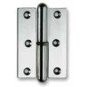 Dobradiça leme lisa Sofima 213 para porta, zamak niquelado preto, 4", A.101 x L.41 x E.3,5 mm, direita