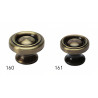 Puxador rústico, cogumelo redondo Sofima 160, zamak bronze, 1 furo, Ø.30 mm