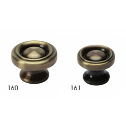 Puxador rústico, cogumelo redondo Sofima 161, zamak bronze, 1 furo, Ø.25 mm