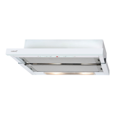Exaustor telescópico de encastre CATA TF 5260 WH, inox branco, 2 x 65W, som 60-69dB, fluxo ar 3 velocidades 150-325m3/h, 60 cm