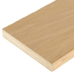 Placa em contraplacado WBP de bétula revestido a folha de carvalho, C.2440 x L.1220 x E.19 mm (marítimo)