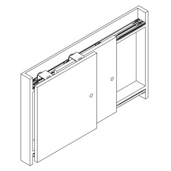 Jogo para porta de correr Saheco SF-S35/37 J, para porta exterior, ferro zincado, suporta 35 kg