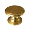 Puxador clássico, cogumelo redondo F83 R-228, latão dourado, 1 furo, Ø.29,6/24 x A.21 mm