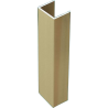Perfil calha U 10962, alumínio bronze, para porta de roupeiro com 16 mm