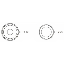 Puxador rústico, cogumelo redondo Sofima 161, zamak bronze, 1 furo, Ø.25 mm