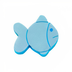 Puxador criança, peixe Nesu 601AZ, metacrilato azul, 41 x 39 mm
