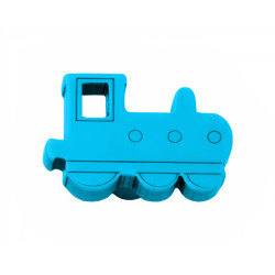 Puxador criança, comboio Nesu 605AZ, metacrilato azul, 44 x 30 mm