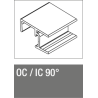 Acessório REHAU para rodapé cozinha 150, canto exterior/interior 90º, branco