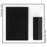 Rodapé para cozinha, plástico PVC revestido, preto brilho, 150 x 4000 mm