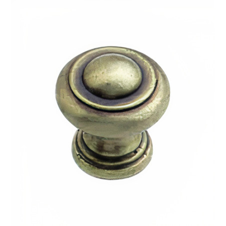 Puxador rústico, cogumelo redondo SM 423, zamak oxidado bronze, 1 furo, Ø.22 x A.24 mm