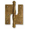 Dobradiça balanço rústica Sofima 216 para porta, zamak latonado, 3", A.78 x L.33 x E.3,5 mm, direita