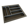 Porta talheres p/gaveta VISIO KO 500, plástico antracite, A.52 x L.385-430 x P.445-480, MOD.500 mm